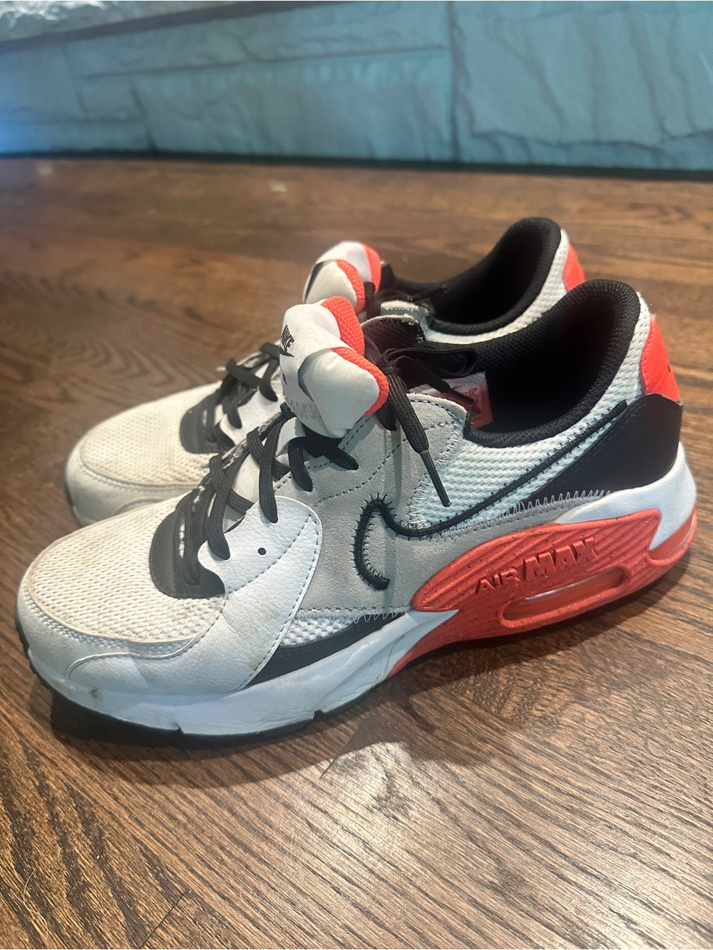 Nike White Black and Red Air Max Style Sneakers 2022